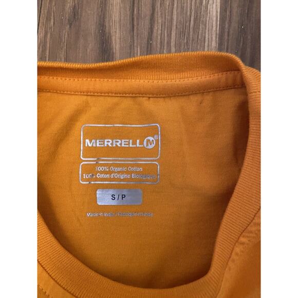 MEN'S S MERRELL ORIGINS 1981 DISTRESSED ORANGE T-SHIRT - Picture 3 of 4